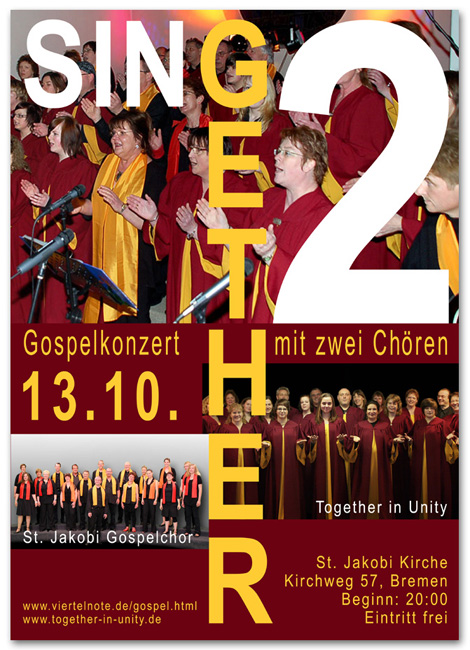 Gospel Konzert Bremen in St. Jakobi Chorleiter Friedemann Jaenicke